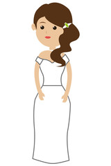 caucasian bride icon