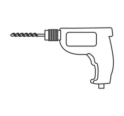 Tool concept represented by drill icon. isolated and flat illustration 