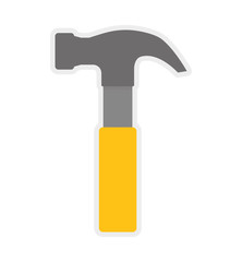 Tool concept represented by hammer icon. isolated and flat illustration 