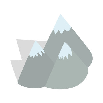 Moutains, Sweden icon, isometric 3d style