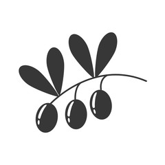 Organic and Healthy food concept represented by olive plant icon. isolated and flat illustration 