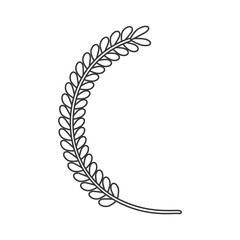 Rustric concept represented by leaves icon. isolated and flat illustration 