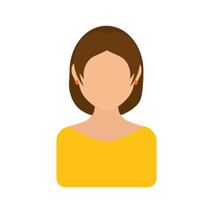 Avatar person concept represented by woman icon. isolated and flat illustration 