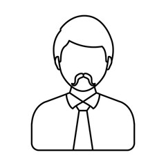 Avatar person concept represented by man icon. isolated and flat illustration 