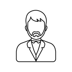 Avatar person concept represented by man icon. isolated and flat illustration 