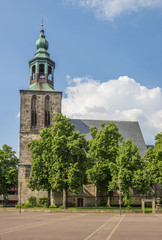 Fototapeta na wymiar Old church at the market square in Nordhorn