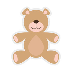 Toy concept represented by teddy bear icon. isolated and flat illustration 