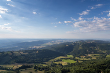 Fototapeta na wymiar Vallées du Jura depuis le mont Poupet