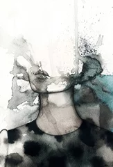 abstract woman portrait. watercolor illustration  © Anna Ismagilova
