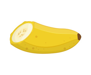 Organic and Healthy food concept represented by banana fruit icon. isolated and flat illustration 