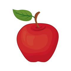 Organic and Healthy food concept represented by apple fruit icon. isolated and flat illustration 