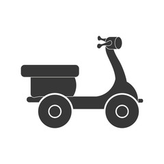 Delivery and Shipping concept represented by motorcycle icon. isolated and flat illustration 
