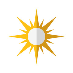 Weather oncept represented by sun icon. isolated and flat illustration 