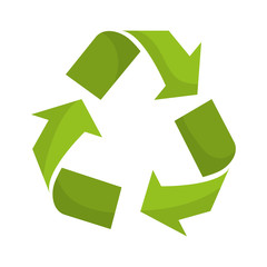 Obraz premium Ecology concept represented by recycle icon. isolated and flat illustration 