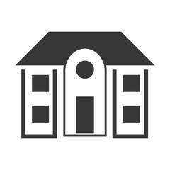 Family home concept represented by house with window icon. isolated and flat illustration 