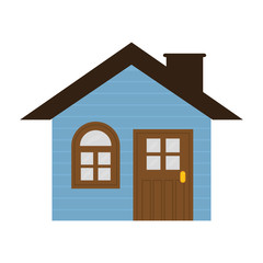 Family home concept represented by house with window icon. isolated and flat illustration 