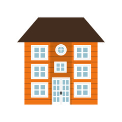 Family home concept represented by house with window icon. isolated and flat illustration 