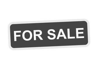 For sale. Grey flat vector icon
