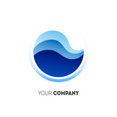 Abstract water drop logo