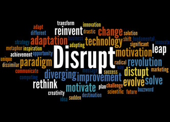 Disrupt, word cloud concept 6