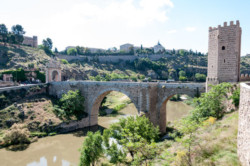 Puente de San Martín in Toledo Spain Europe