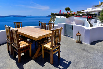 Dining out in Oia, Santorini, Greece