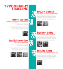 Vector Infographic typography timeline report template