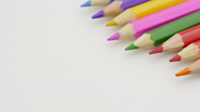 Pencils sharpening. Concept.
