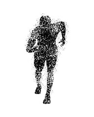 Marathon Runners silhouette art