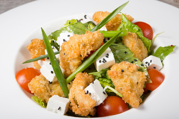 Chicken salad with cheese