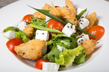 Chicken salad with cheese