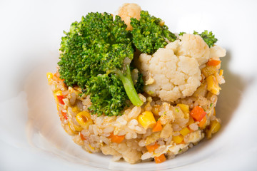 Fried rice with broccoli