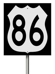 Sign for Highway 86