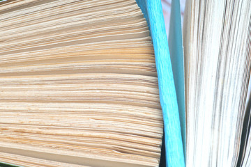 old book. seamless texture of book pages. Vintage old books. Books and reading are essential for self improvement, gaining knowledge and success in our careers, business and personal lives.