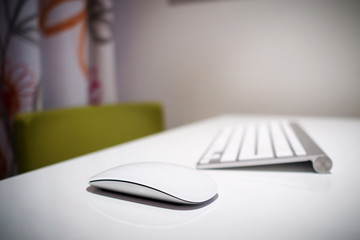 closeup view of peripheral equipment of computer