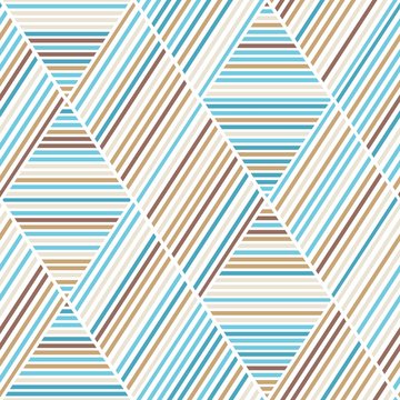 Blue and Brown Lines Seamless Pattern