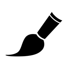 paintbrush black and white icon Vector Illustration