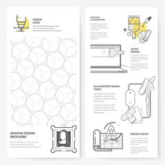 Business brochure flyer design layout template:
Graphic design brochure