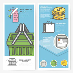 Business brochure flyer design layout template:
Market shop brochure.