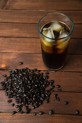 iced coffee and bean