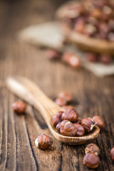 Heap of Hazelnuts (selective focus)