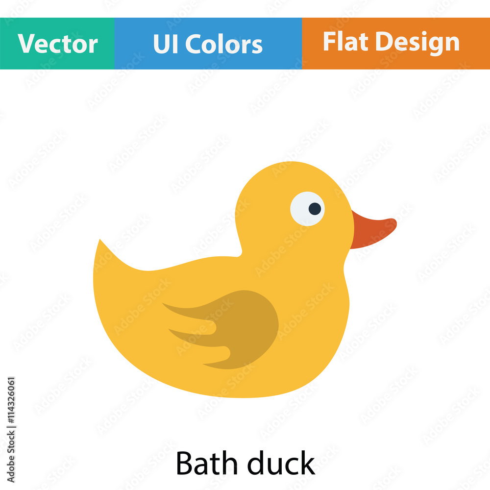 Sticker bath duck icon