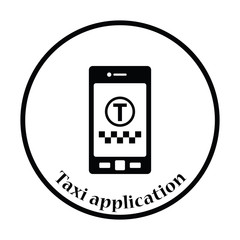 Taxi service mobile application icon