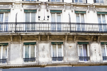 Fototapeta na wymiar Old residential building front, Paris.