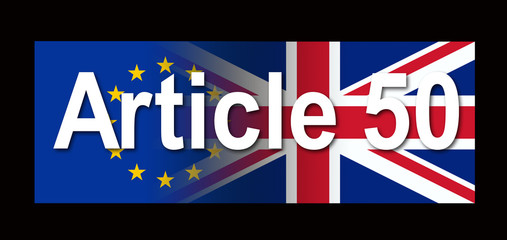 Obraz premium article 50 banner eu uk