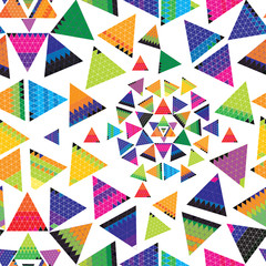 seamless pattern with colored triangles.  illustration