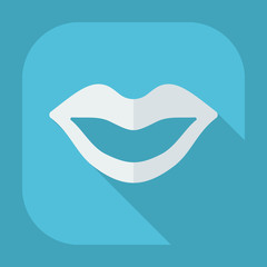 Flat modern design with shadow icons lips