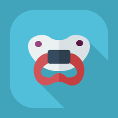 Flat modern design with shadow icons soother