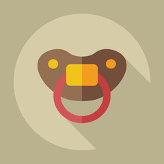 Flat modern design with shadow icons soother