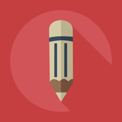 Flat modern design with shadow icons pencil